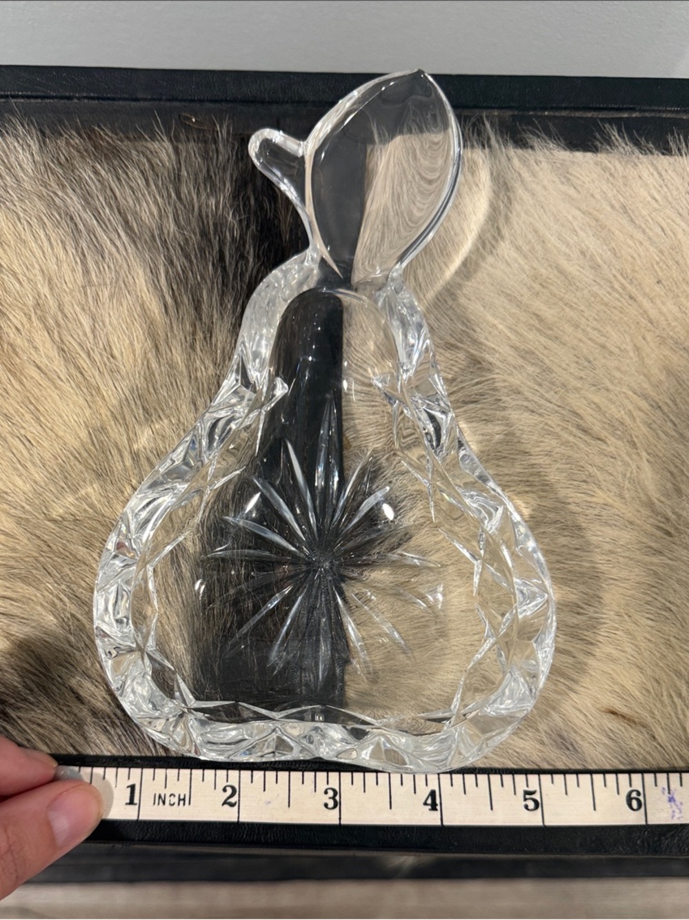 Buy 2 for 20$✌🏻Clear Glass Pear-Shaped Trinket Dish